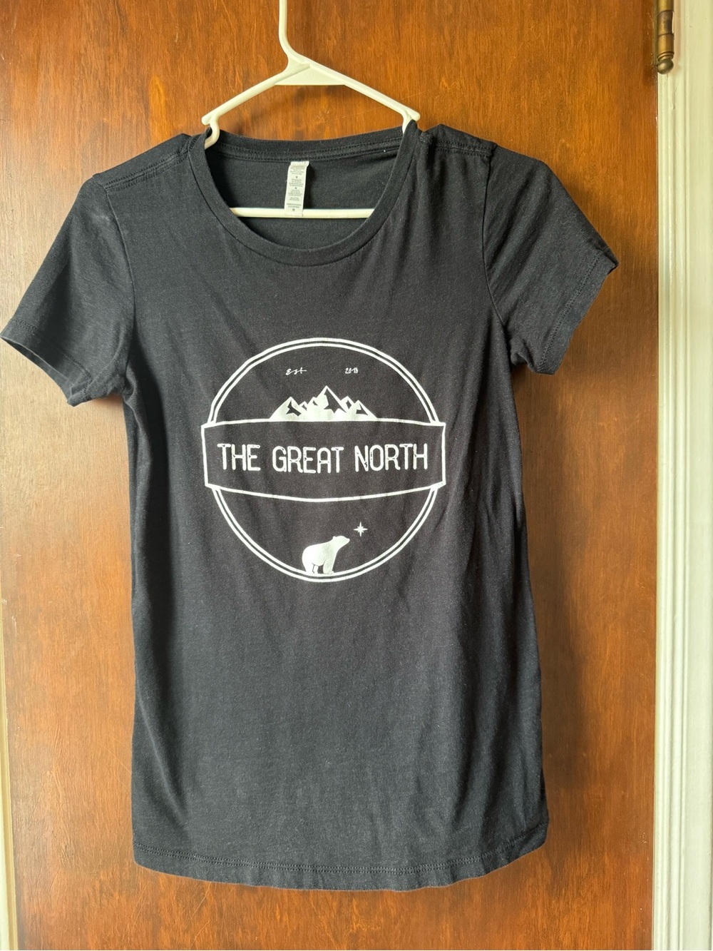 Women's Black Graphic Crew Tee